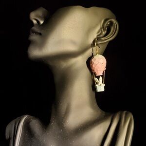 Chic Pink and Gold Balloon Earrings